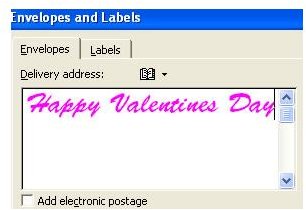 How to Create Kids Valentines Matching Envelopes in Microsoft Word - adding text