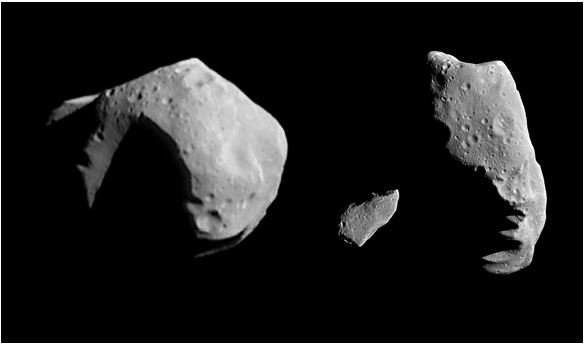 Asteroids Mathilde, Gaspra & Ida