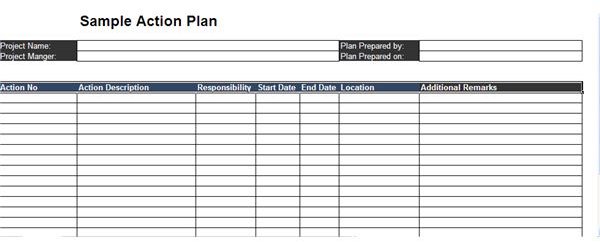 Manage Your Project With These Action Plan Sample Templates