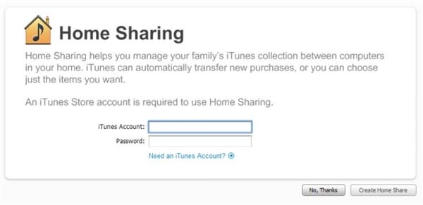 iTunes Home Sharing - Easy Media Sharing for PCs over the Home Network