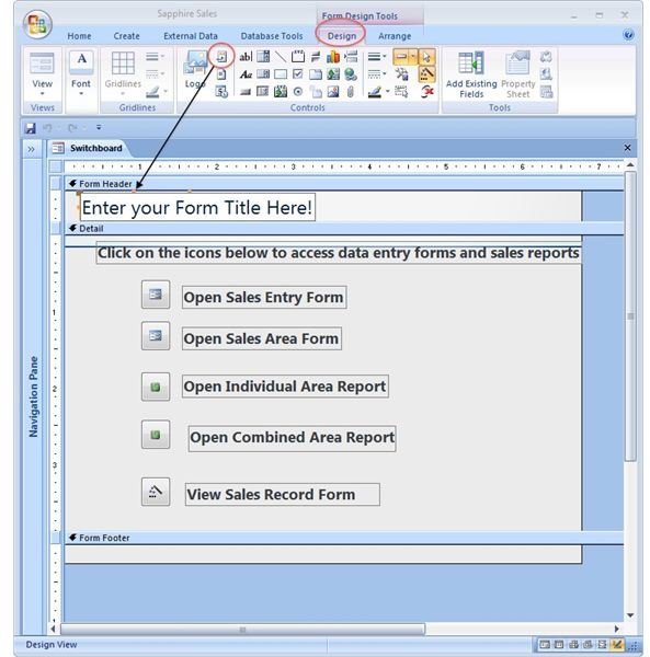 Improving the Look of Microsoft Access 2007 Custom Switchboard Forms