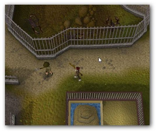 Talking to Charlie at the Ardougne Zoo