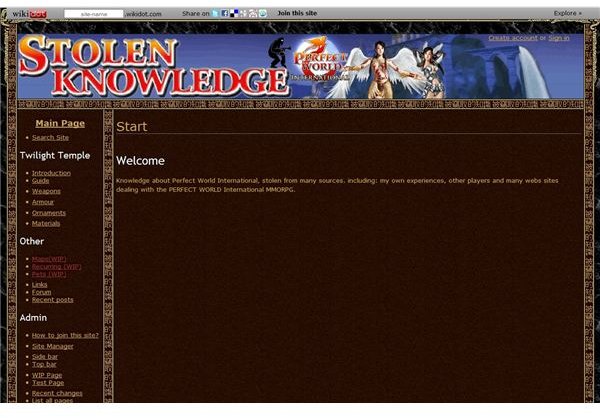 Stolen Knowledge Main Page