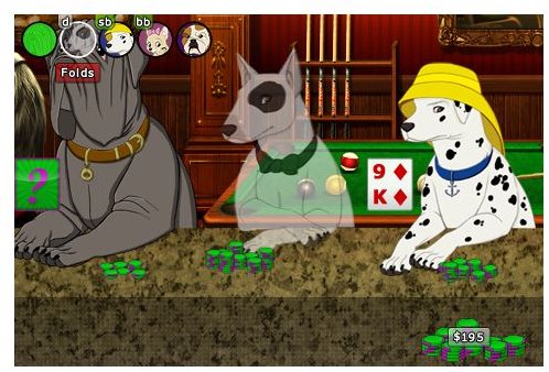 dogs playing poker