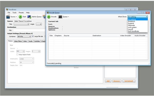 Handbrake Encoding Queue
