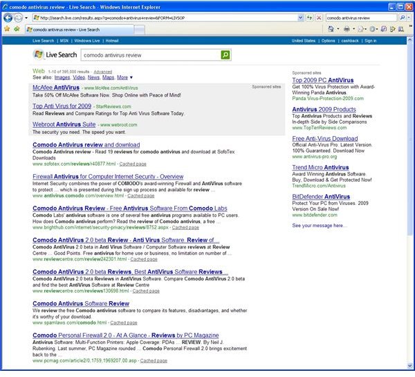 Windows Live Search Review