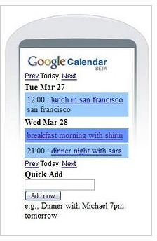 Google Calendar Mobile