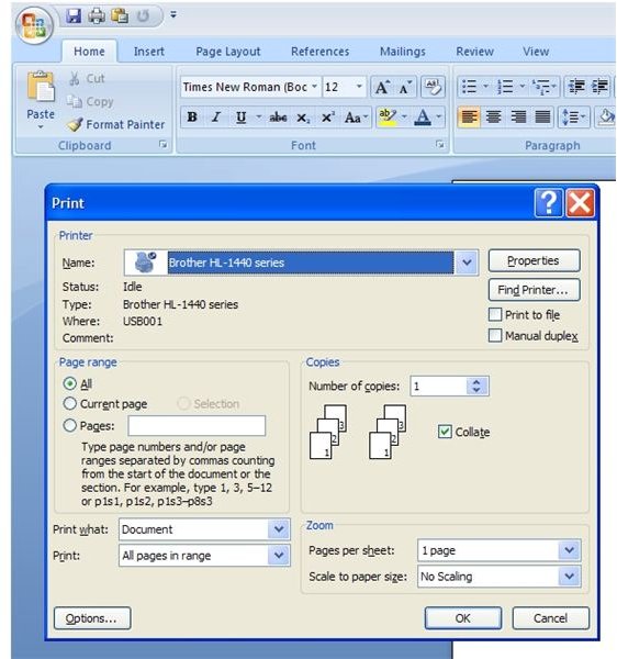 SHIFT CTRL F12 Word 2007 Shortcut Key