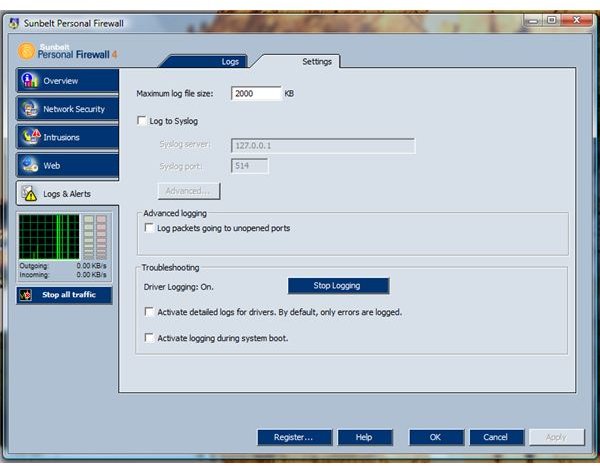 Log settings in SPF