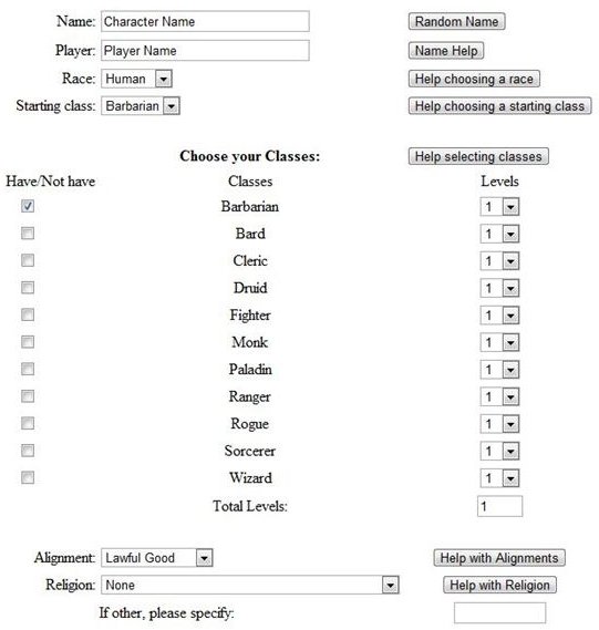 d and d online character builder 5e