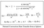 Correlations for Natl Convection from a Sphere