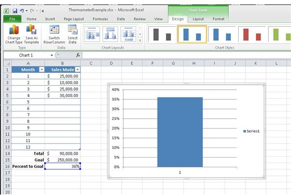 How To Create A Thermometer Chart In Excel