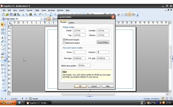 Setting up a 4-column grid system