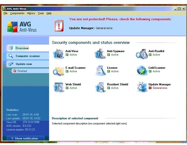 Fixing AVG General Error Codes in Windows