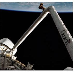 The original Canadarm, photo courtesy of NASA