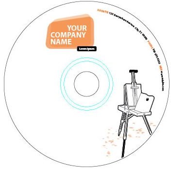 cd label double illustrator