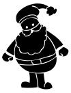 An adorable black and white Santa provided by iClipart.com