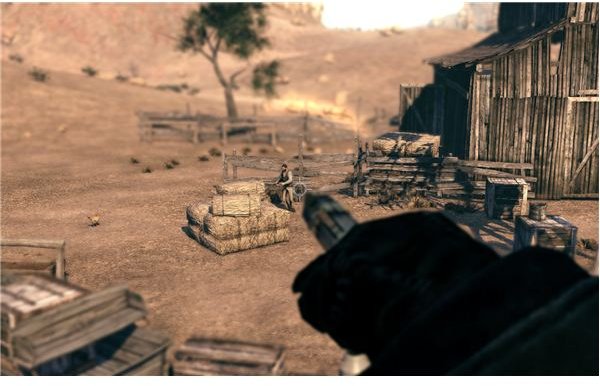 Call of Juarez: Bound in Blood - Defending the Farm in Chapter 8 is Easy from the Balcony