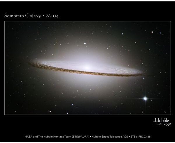 Sombrero galaxy by the Hubble Space Telescope