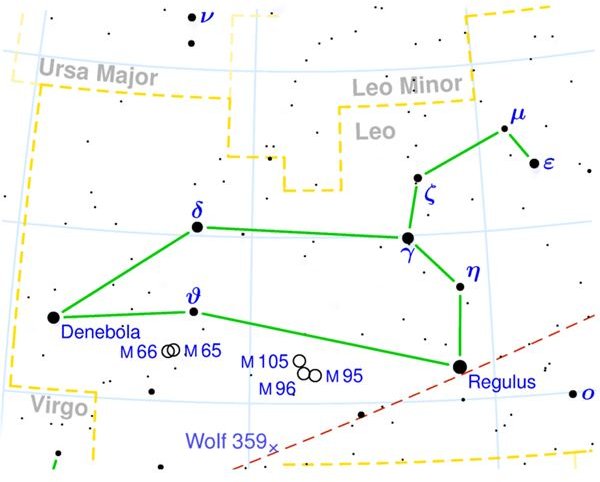 Leo constellation map