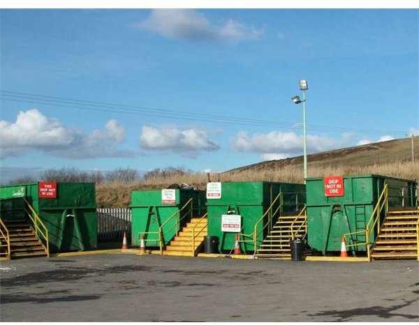 Skips in a recycling centre - geograph.org.uk - 124239