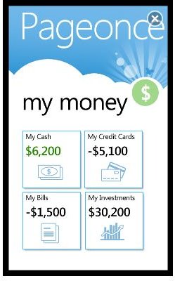 Windows Phone 7 Money Management with Pageonce
