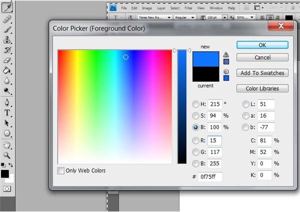The color picker in Photoshop