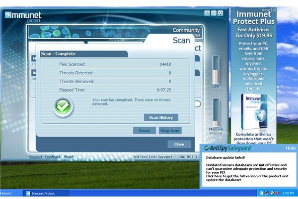 Free antivirus and trojan removers: Immunet