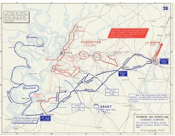 Vicksburg Campaign Map