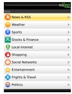 Viigo for BlackBerry