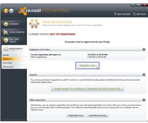 unable to install avast removal tool