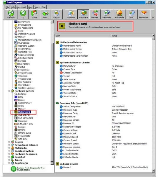 FreshDiagnose-Motherboard