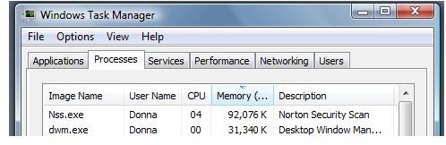 Memory Usage During a Scan