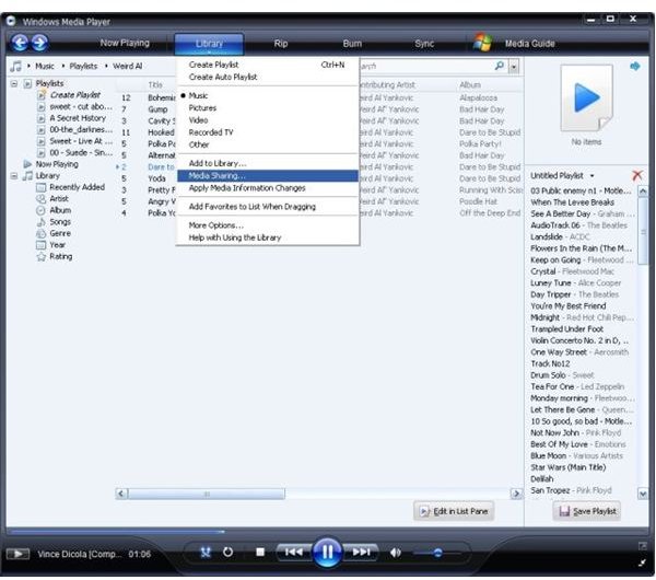 Windows Media Player Media Changing