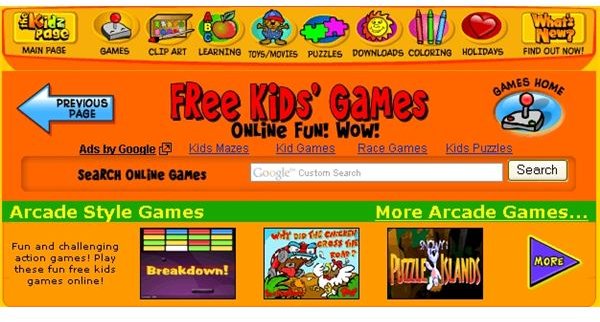 Kidzpage Screenshot - Free Kids Games