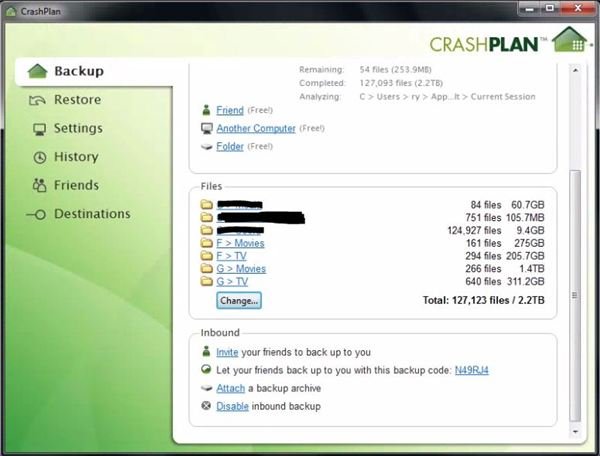 crashplan cloud backup