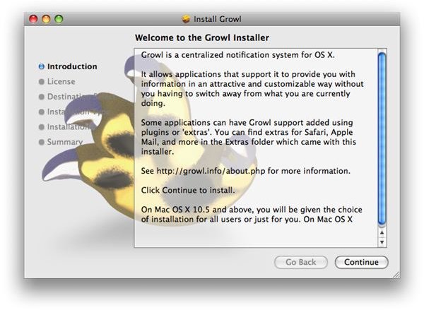 Growl Installer Wizard