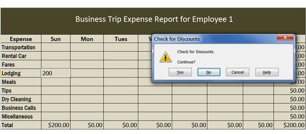Travel Expense Reminder