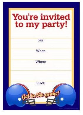 Free Football Party Templates to Download from Online Sources