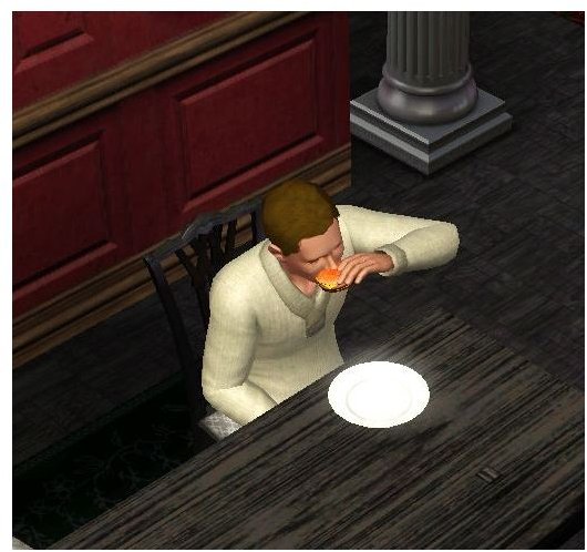 The Sims 3 eating