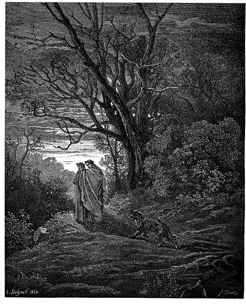 Gustave Doré - Dante Alighieri - Inferno - Plate 4 (Dante meets Virgil)