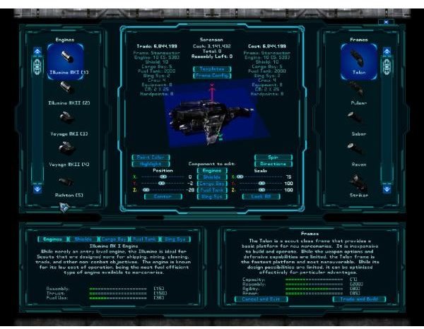 While great on paper, the actual implentation of Evochron Mercenary&rsquo;s ship customization system is less than steller.