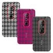 Amzer® Luxe Argyle High Gloss TPU Soft Gel Skin Case - Smoke Grey For HTC EVO 3D