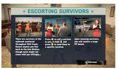 Escorting survivors in Dead Rising 2 earns you PP.
