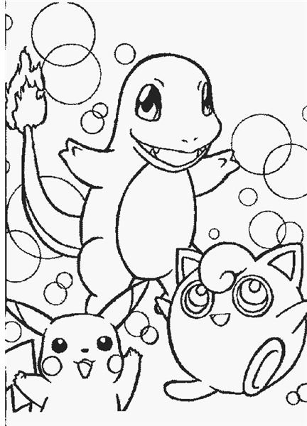 Pikachu Pokemon Coloring Pages Charmander - Rehare