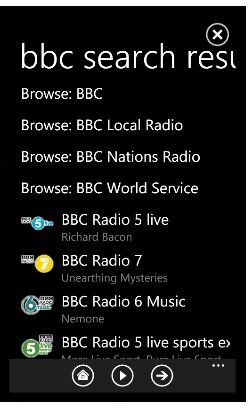 Get BBC radio on Windows Phone 7 with TuneIn
