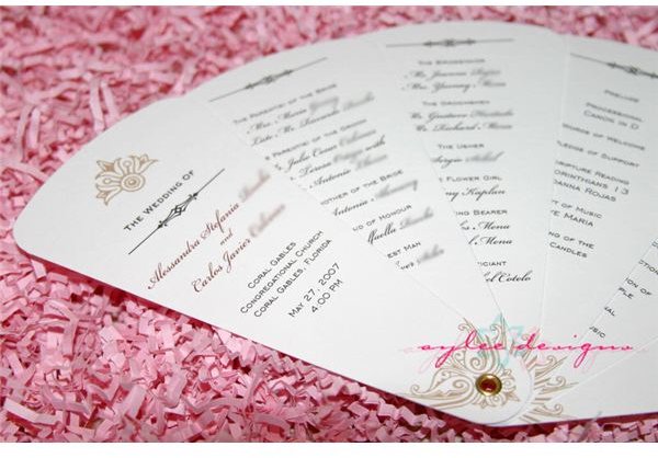 Fan Wedding Program