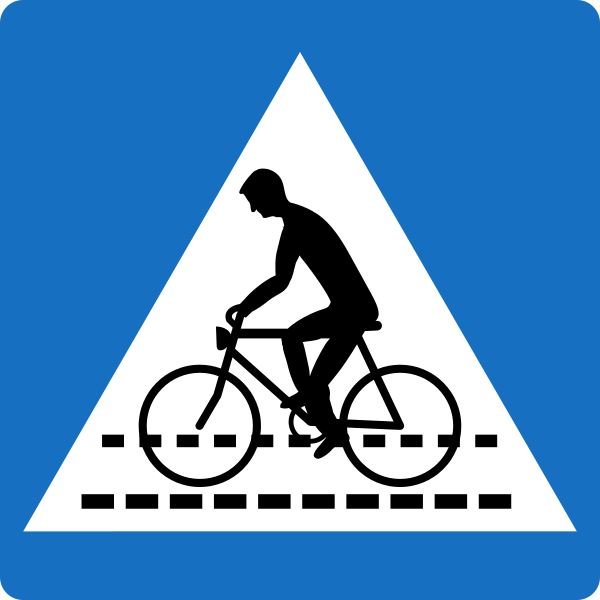 安全注意事项的自行车和多通道路径