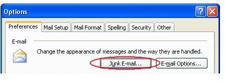 Spam Blocking in Microsoft Outlook
