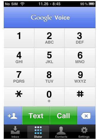 google voice for iphone dialer